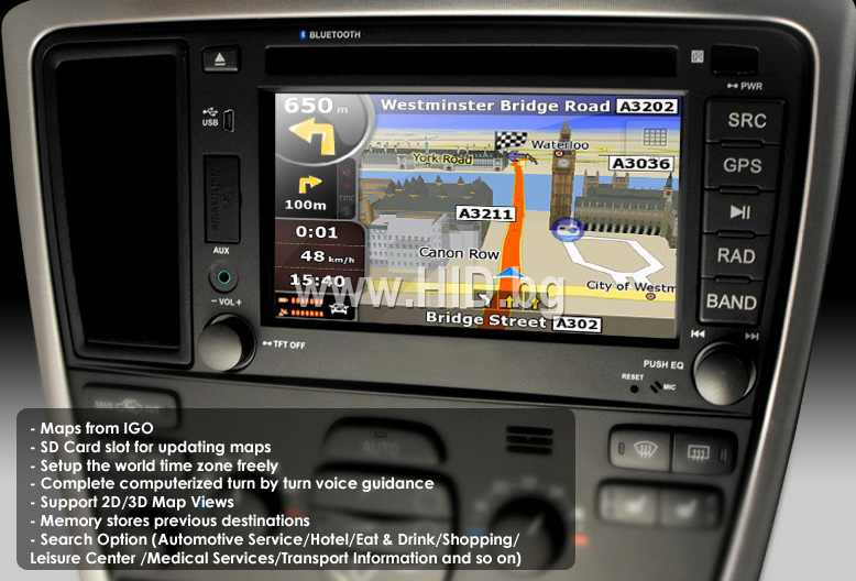 Double Din / Двоен дин DVD GPS TV за Volvo S60 / V70 20052009
