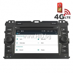 Навигация / Мултимедия с Android 6.0 и 4G/LTE за Toyota Land Cruiser 120 Prado DD-K7129