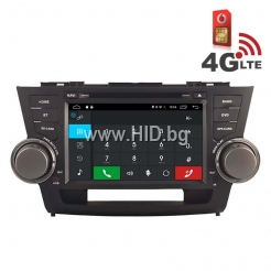 Навигация / Мултимедия с Android 6.0 и 4G/LTE за Toyota Highlander DD-K7128