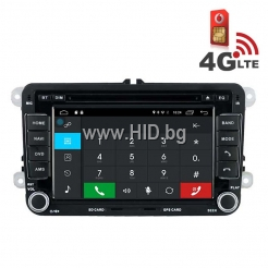 Навигация / Мултимедия с Android 6.0 и 4G/LTE за VW Golf, Passat, Tiguan, Touran, EOS, Caddy, Jetta и други DD-K7240