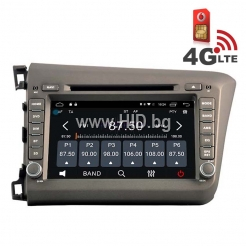 Навигация / Мултимедия с Android 6.0 и 4G/LTE за Honda Civic 2012 DD-K7305